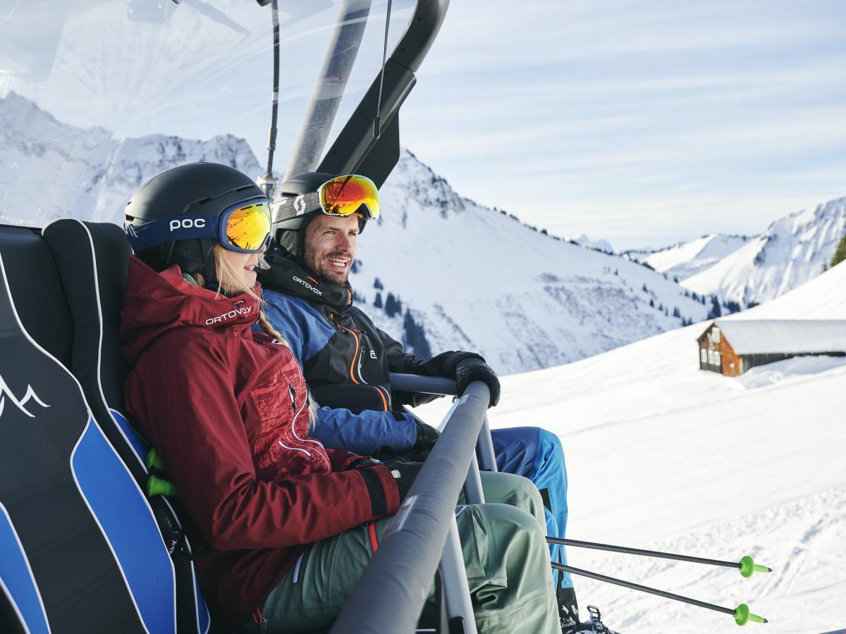 Skifahren im Skigebiet Damüls Mellau